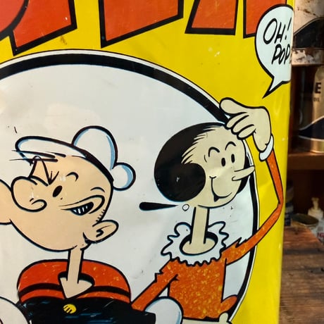 Vintage POPEYE ブリキ ダスト缶 21-39