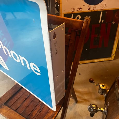 Vintage PHONE SIGN 両面 7-372