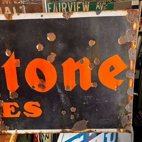 【希少!!】Vintage FIRESTONE ホーロー大型看板 18-309