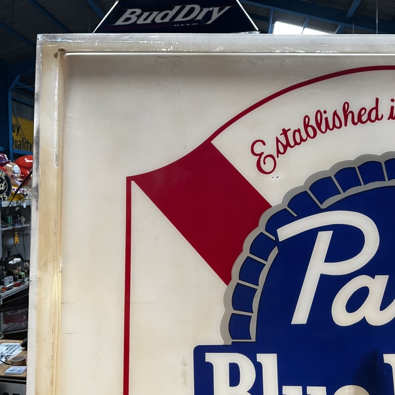 Pabst Blue Ribbon ヴィンテージ プラスチック 看板 14-105-2 | B