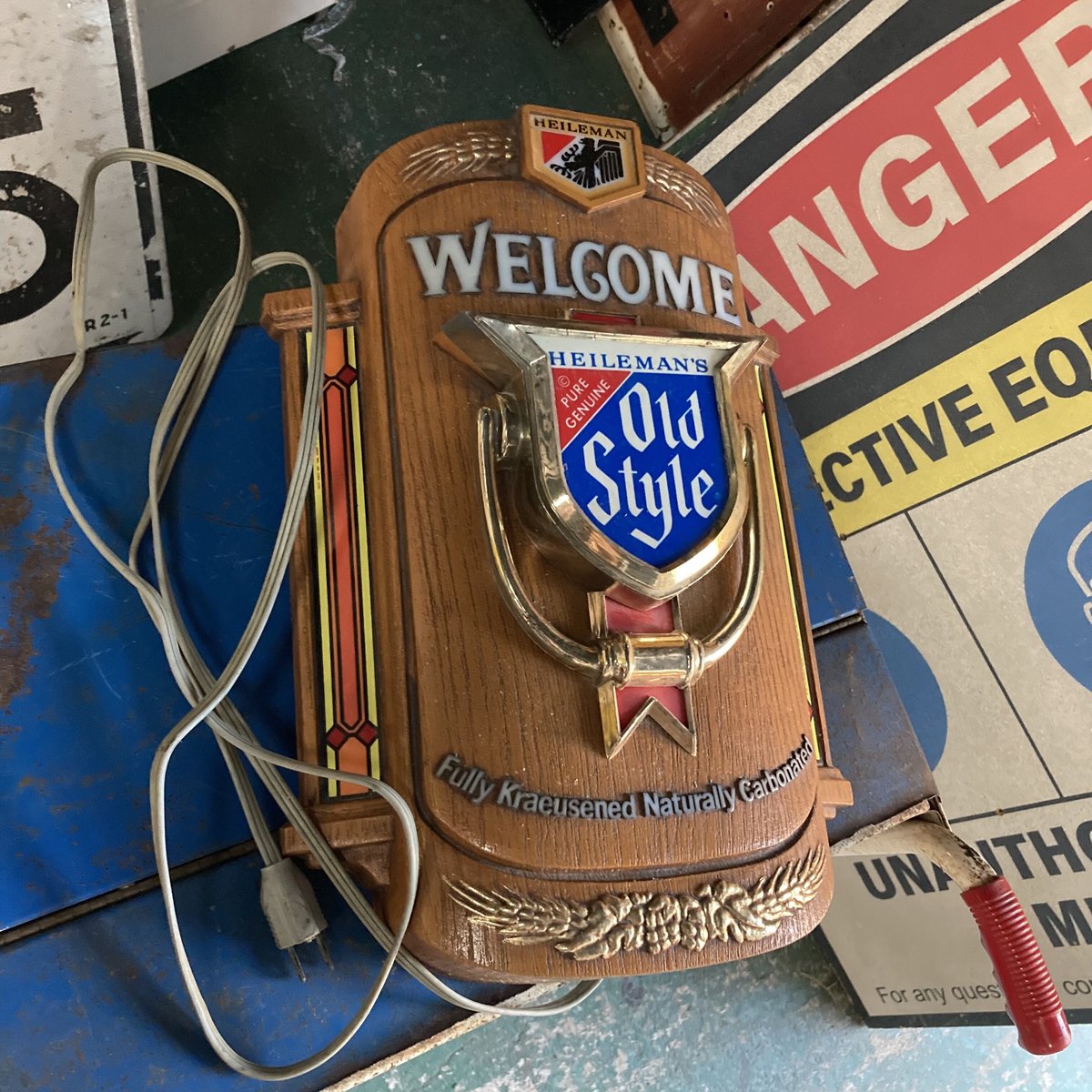 Heileman's Old Style ビール サイン オールドスタイルビール ランプ