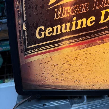 Vintage Miller High Life Genuine Draft Light Sign 19-80