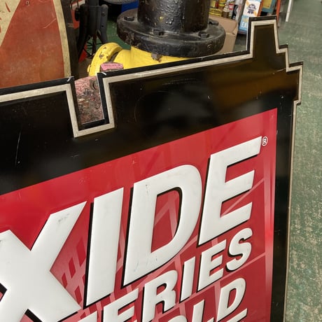 EXIDE BATTERIES　ヴィンテージ　エンボス看板　15-275