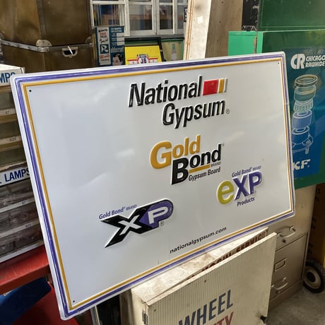 National Gypsum　ヴィンテージ　エンボス看板　13-277
