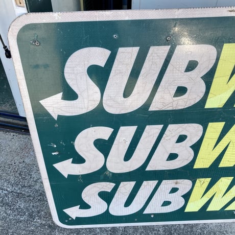 SUBWAY × QT　ヴィンテージ　両面大型看板　14-388-23
