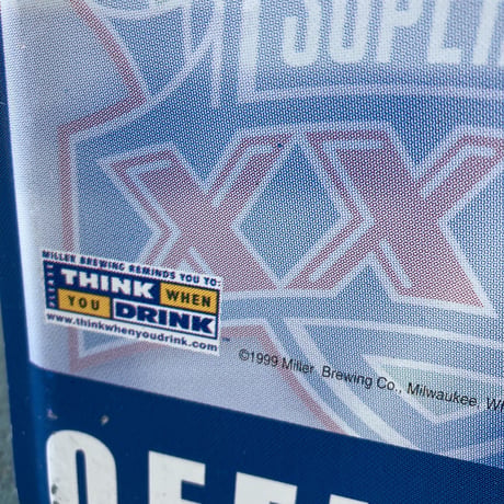 Miller Lite × SUPER BOWL　ヴィンテージ　看板　14-351