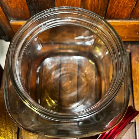 Vintage SNOWMAN GLASS JAR 10-269