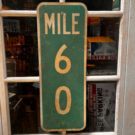 Vintage MILE 60 道路標識　19-88-2