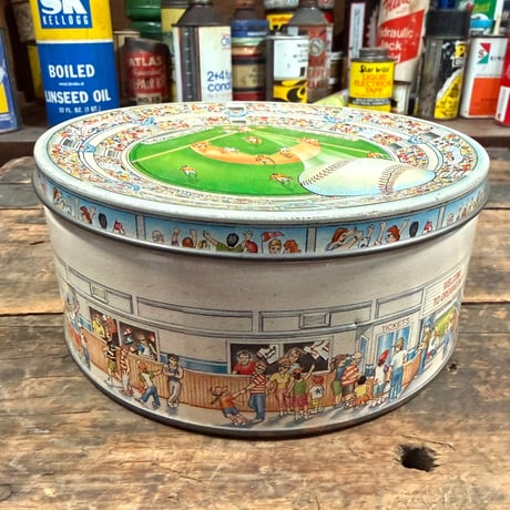 ヴィンテージ ベースボール スタジアム ティン缶 17-242