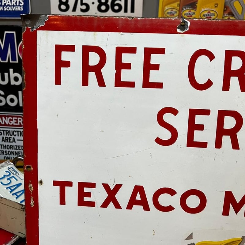 TEXACO ヴィンテージ 琺瑯 看板 K23-3 | BigBear Online Store