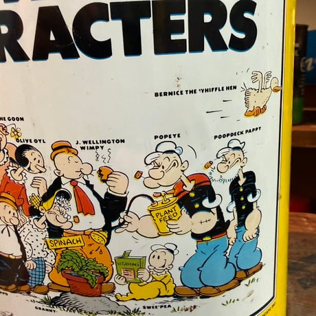 Vintage POPEYE ブリキ ダスト缶 21-39
