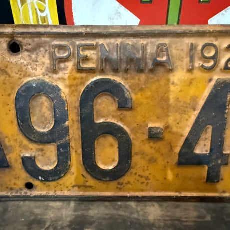 【希少!!】Vintage License Plate ペンシルベニア州 20-28-7