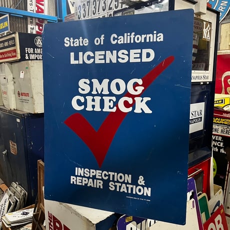 Vintage SMOG CHECK SIGN 17-293