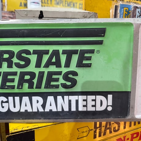 Vintage INTERSTATE BATTERIES 看板 20-192