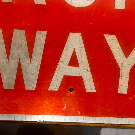 Vintage WRONG WAY SIGN 20-155-56