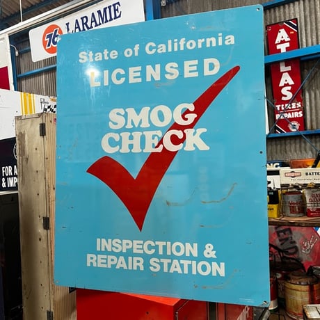 Vintage SMOG CHECK SIGN 19-110