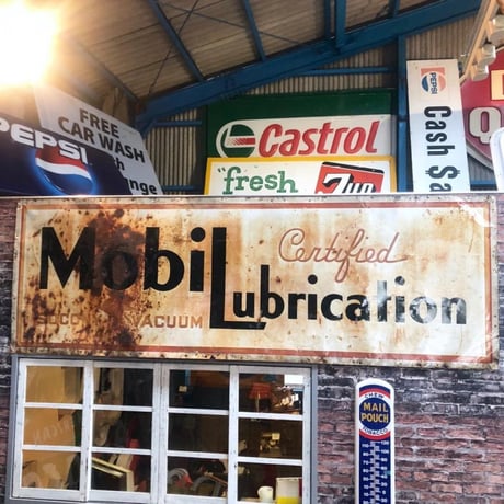 Mobil モービル ペガサス ヴィンテージ 横長 特大看板
