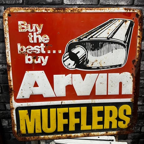 ヴィンテージ　Arvin MUFFLERS 　看板 16-83