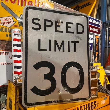 USA 90'sストリート看板　SPEED Vintage American Speed Limit 75 Mph Road Signvector