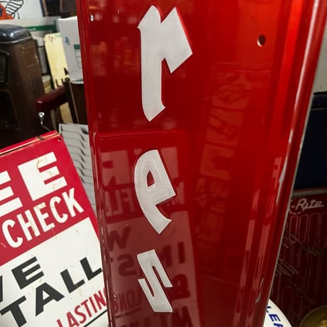 Vintage FIRESTONE SIGN 縦 18-154