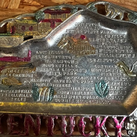 Vintage KENTUCKY州 スーベニア 灰皿 トレイ 1950~60s 16-400-10