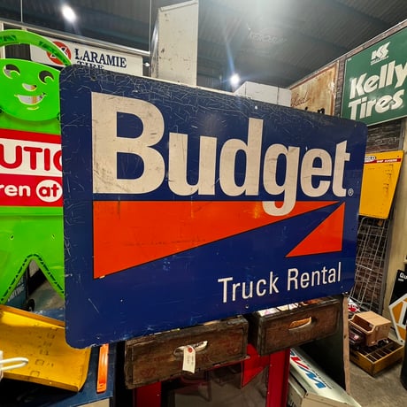 Vintage Budget Truck Rental 両面看板　17-364