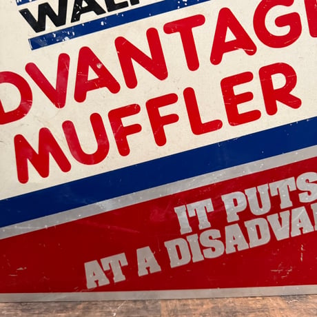 Vintage WALKER ADVANTAGE MUFFLER 両面サイン 21-86