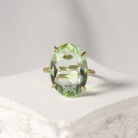 【定番商品】シンプルリング（真鍮×ガラス　ミントグリーン）