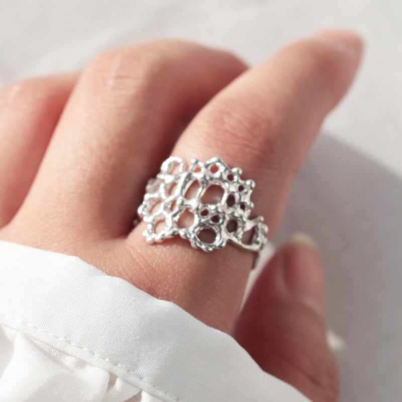 シルバーリング　17号　SV950 SV950リング「whisper：A」 | Torusya jewelry