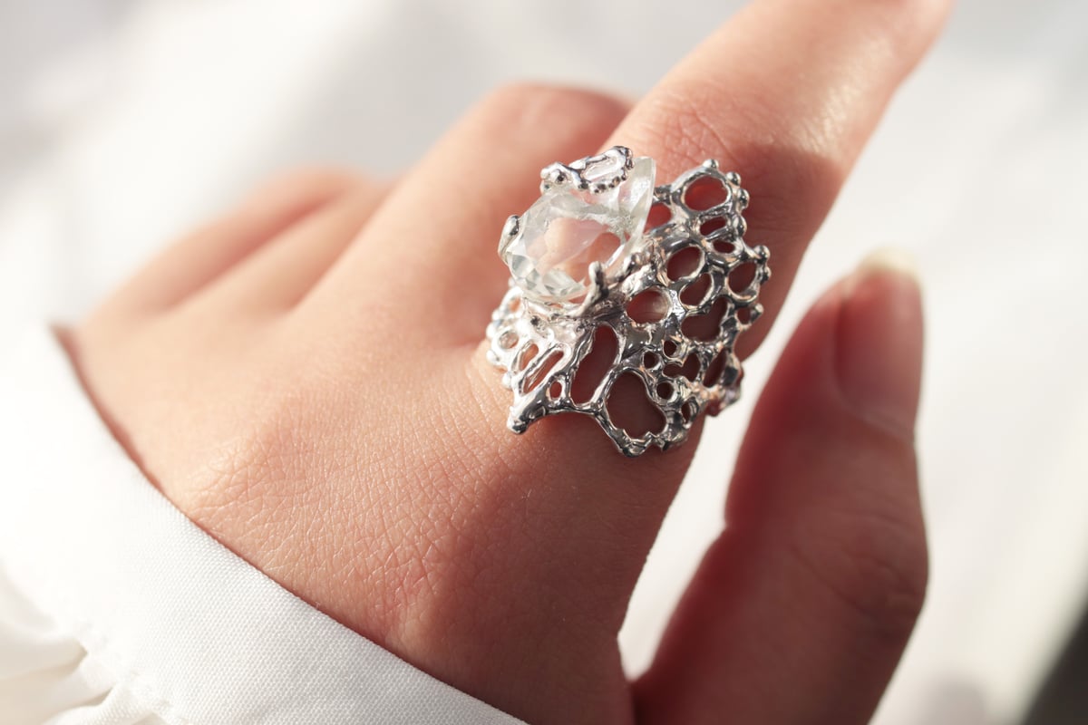 ハンドメイドリング　SV950 SV950リング「whisper：D」 | Torusya jewelry