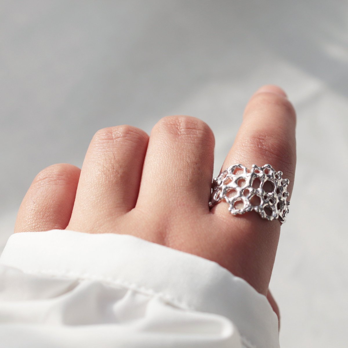 シルバーリング　17号　SV950 SV950リング「whisper：A」 | Torusya jewelry