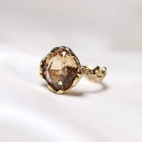 【サイズUP可能】whisper シリーズ 「Brass×カットガラス(サンドベージュ)」一点もの
