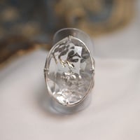 【一点もの】超大ぶりリング（Silver×ガラス　Ver. 白雪姫）