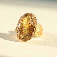 【サイズUP可能】「SV950×イエロークォーツ32.45ct」一点もの