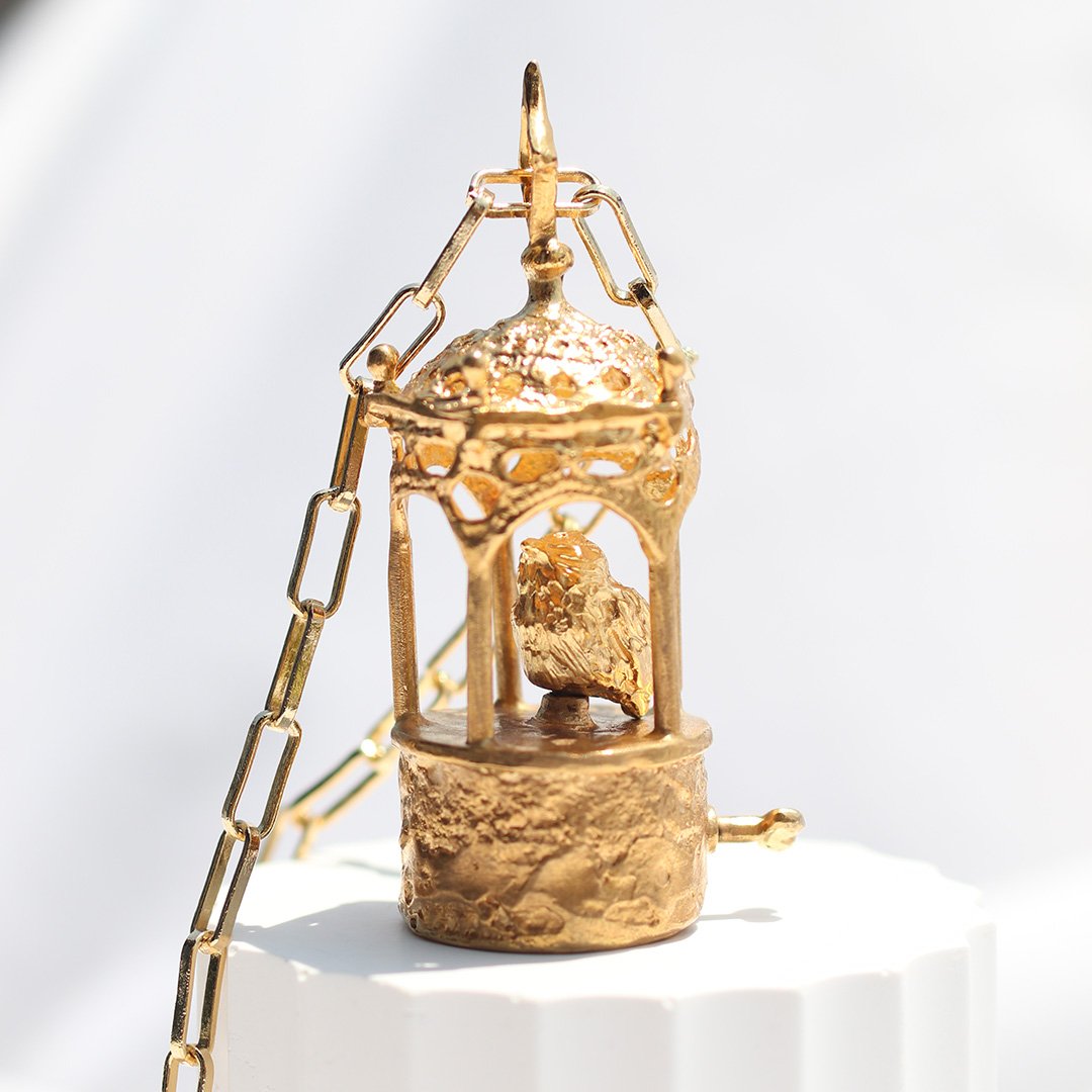 真鍮・金メッキ　小鳥 美術品・アンティーク・コレクション 真鍮・金メッキ 小鳥