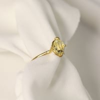 【定番商品】シンプルリング（真鍮×ガラス　レモンイエロー）