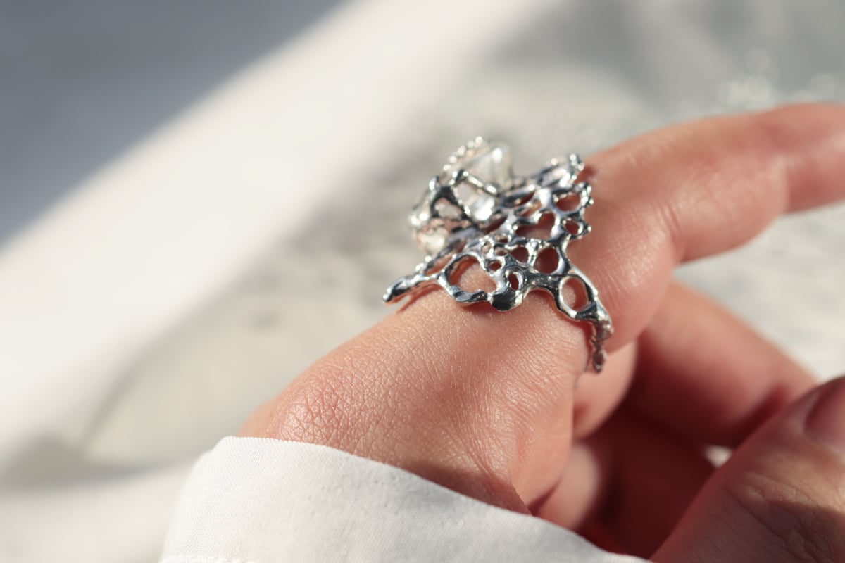 シルバーリング　17号　SV950 SV950リング「whisper：A」 | Torusya jewelry