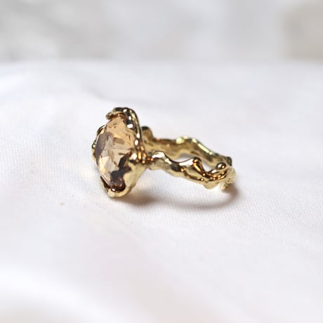 【サイズUP可能】whisper シリーズ 「Brass×カットガラス(サンドベージュ)」一点もの