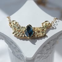 【一点もの】レース模様 ペンダント「Brass ×カットガラス」