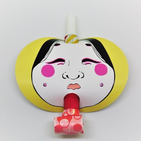 お祭り面付き