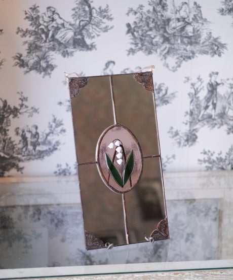 Miroir fleuri-Muguet-