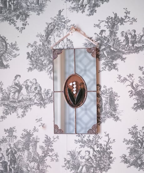 Miroir fleuri-Muguet-
