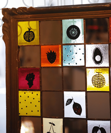 fruits silhouette panel