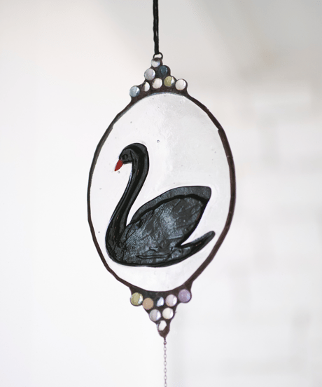Black swan ornament