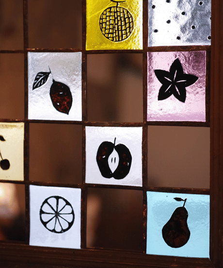 fruits silhouette panel