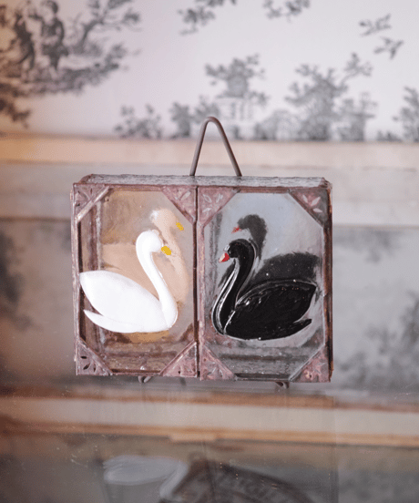 White & black swans box