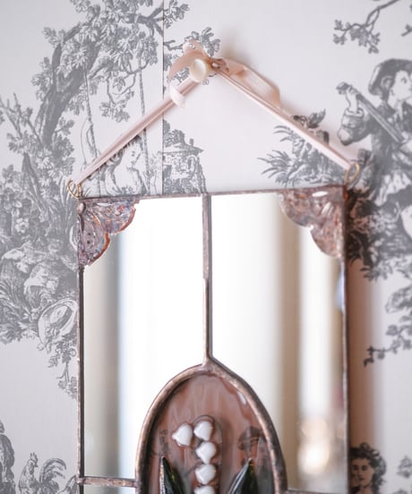 Miroir fleuri-Muguet-