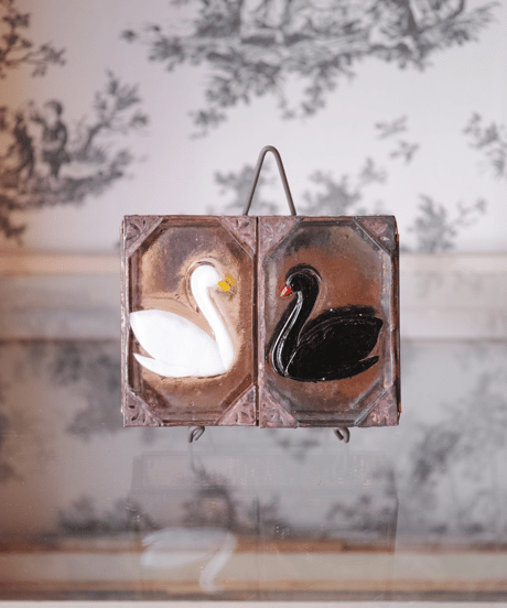 White & black swans box