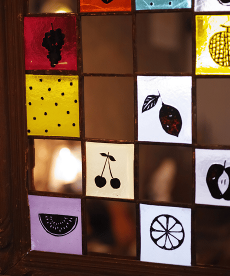 fruits silhouette panel