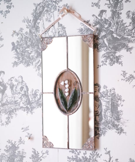 Miroir fleuri-Muguet-